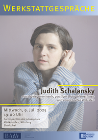 Veranstaltungsplakat Werkstattgespräch mit Judith Schalansky