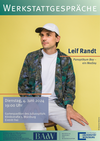 Veranstaltungsplakat Werkstattgespräch mit Leif Randt